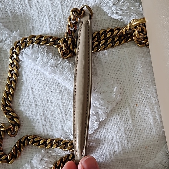 Authentic YSL sunset medium bag in nude smooth leather - Picture 7 of 16